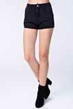Be the Star High Waist Denim Shorts, Black