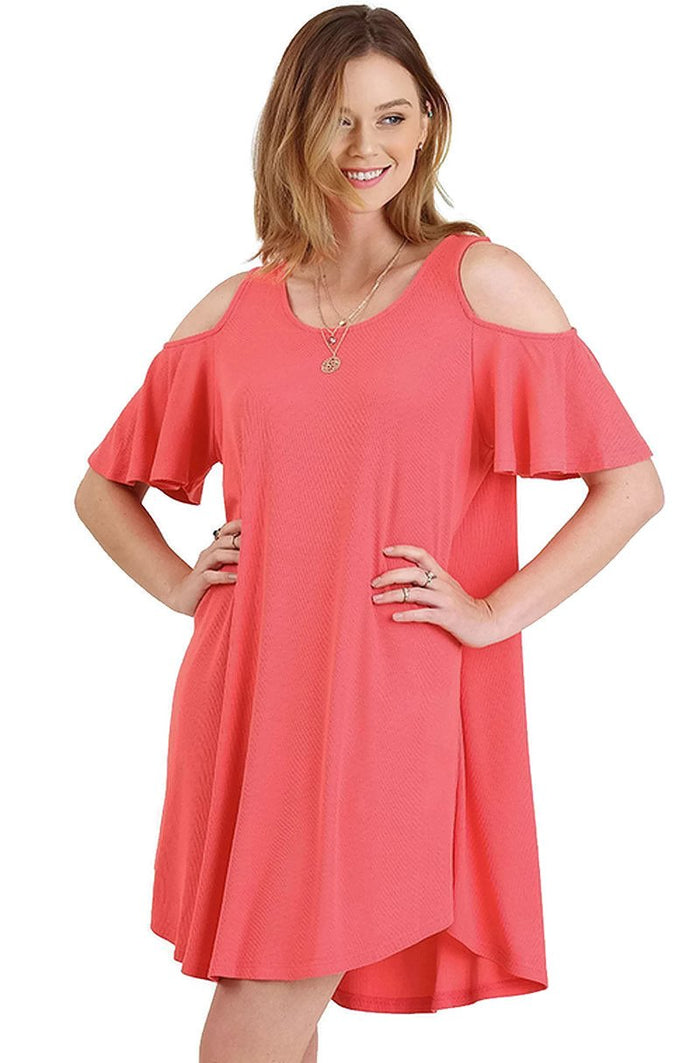 umgee cold shoulder dress