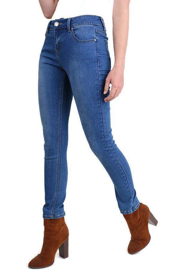 Stretch Skinny Jeans, Medium Blue