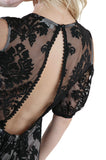 Floral Embroidered Cold Shoulder Romper, Black