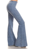 chatoyant soft mineral washed bell bottom pants
