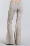 Mineral Wash Bell Bottom Soft Pants, Stone