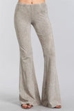 Mineral Wash Bell Bottom Soft Pants, Stone