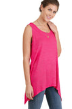 Crochet Back Sleeveless Top, Berry