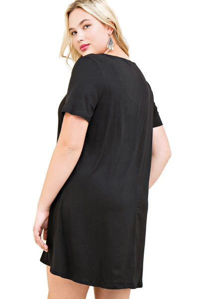plus size black t shirt dress Modal Strappy Tee Shirt Dresses