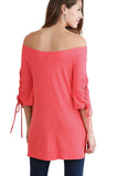 Casual Cutie Lace Up Top, Strawberry