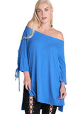 Casual Cutie Lace Up Top, Cobalt