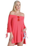 Casual Cutie Lace Up Top, Strawberry