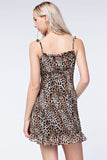 Leopard Ruffle Strap Dress