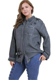 Frayed Button Up Shirt, Ash