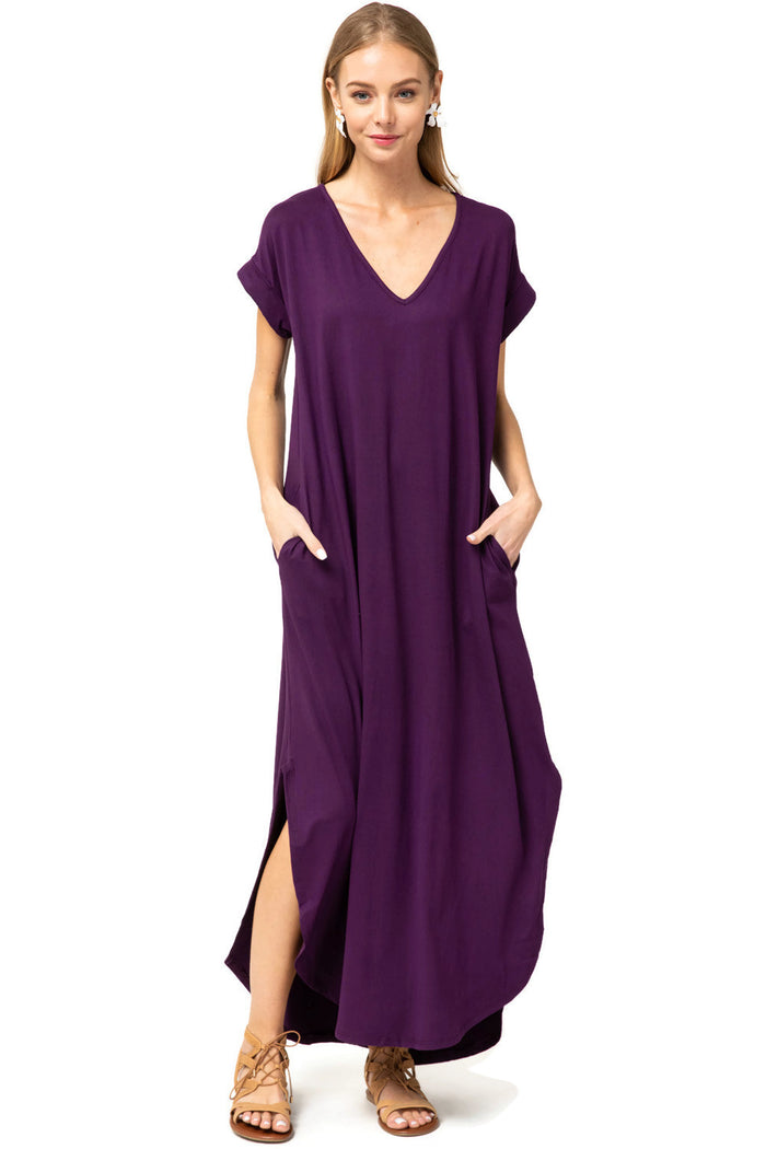 entro everyday maxi dress plum