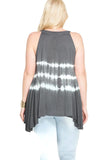 Sleeveless Tie Dye Tank Top, Grey