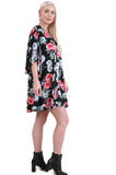 Floral Split Bell Sleeve Dress