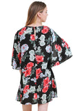 Floral Split Bell Sleeve Dress