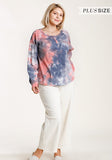 Tie Dye Henley Top, Pink