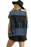 Fringe Denim Vest