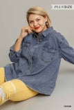 Button Down Denim Shacket