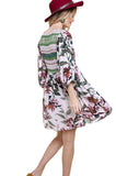 Floral Peasant Dress, Mauve