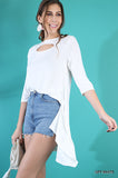 Lace & Cutout Tunic, Off White