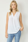 entro usa sleeveless V-neck top