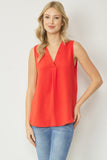 entro usa sleeveless V-neck top
