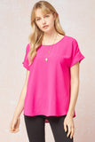 entro usa scoop neck short sleeve top