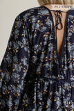 Floral Lace Trim High Low Babydoll Top