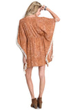 Bohemian Tassel Dress, Brown