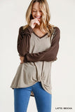 Leopard Knot Top, Latte