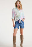umgee tie dye blouse