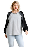 Crochet Puff Sleeve Top, Charcoal