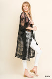 Floral Lace Long Kimono