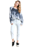 umgee Tie Dye Raw Edged High Low Top umgee usa