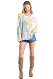 umgee Tie Dye Raw Edged High Low Top umgee usa