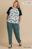 Camo & Striped Top, Green