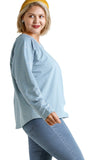 Star Layered Mesh Sleeve Top UMGEE USA