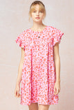 Tiered Ruffled Leopard Dress ENTRO