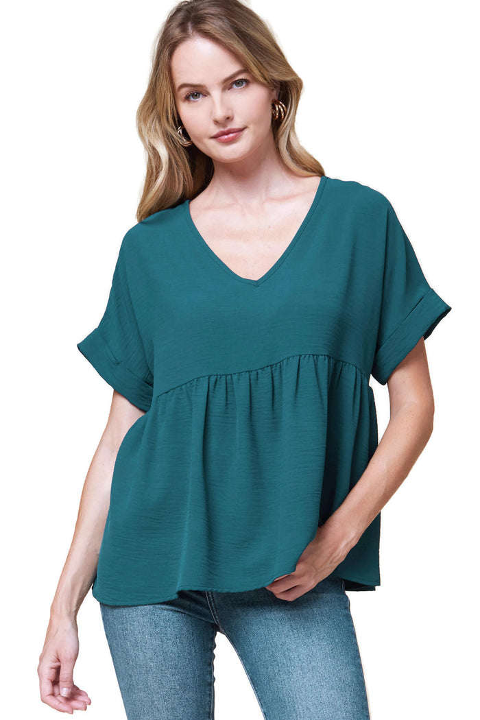 Entro Textured Babydoll Tunic top
