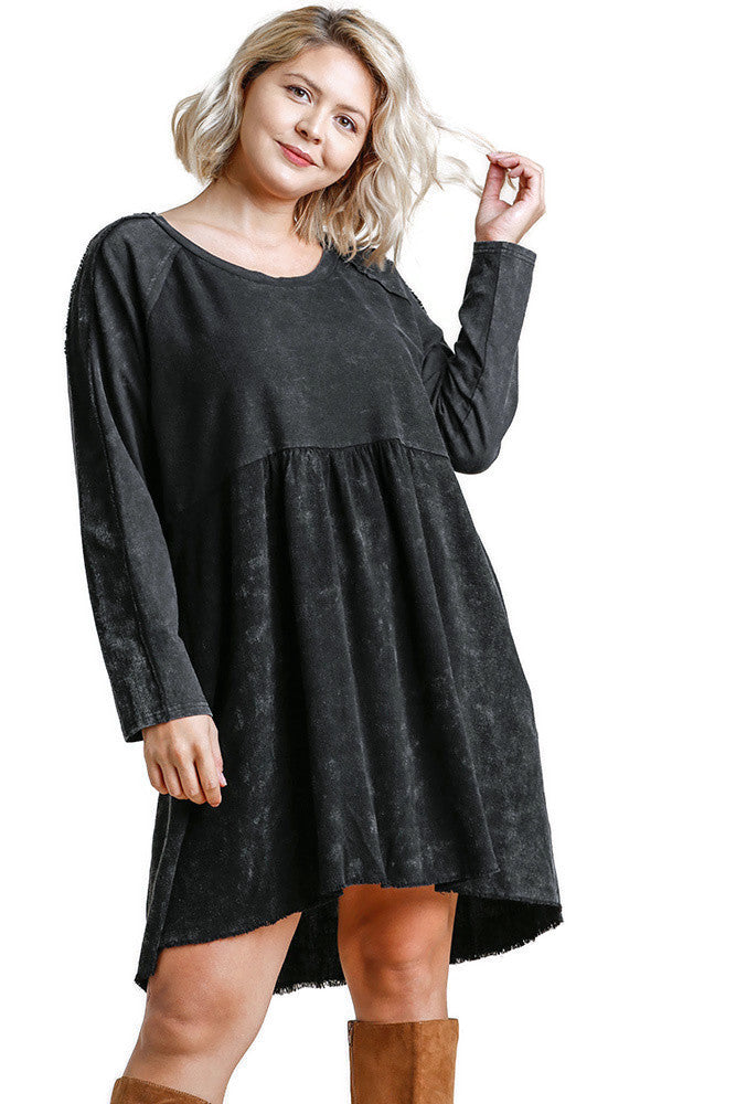 umgee mineral washed french terry party dress umgee usa
