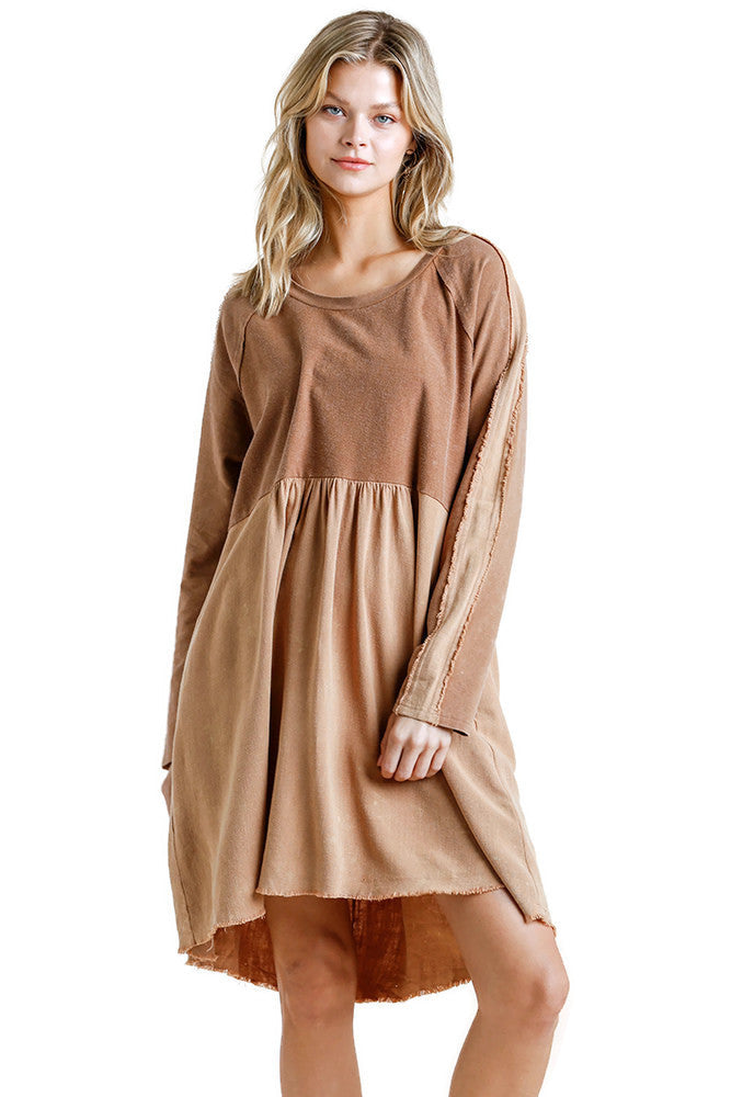 umgee mineral washed frayed hem dress umgee usa