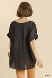 Animal Jacquard Dolman Sleeve Top, Black