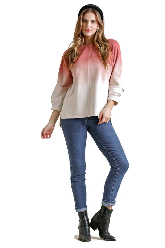 umgee usa Ombre Raglan Top