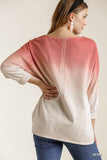 Ombre Raglan Top, Berry