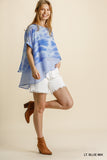 Tie Dye Layered Top, Blue