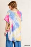 Tie Dye Top, Pink & Blue