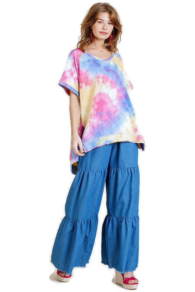 umgee Tie dye V-neck top