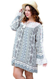 Ruffles & Lace Dress, Blue