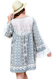 Ruffles & Lace Dress, Blue