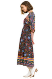 Floral Smocked Waist Maxi Dress