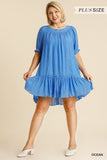 Ruffle Pocket Dress, Ocean